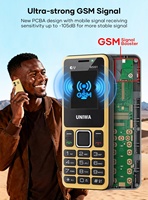 Téléphone à clavier physique 2G GSM avec 4 emplacements pour cartes SIM, amplificateur de signal 25BI, batterie longue durée 1800 mAh, idéal pour le travail