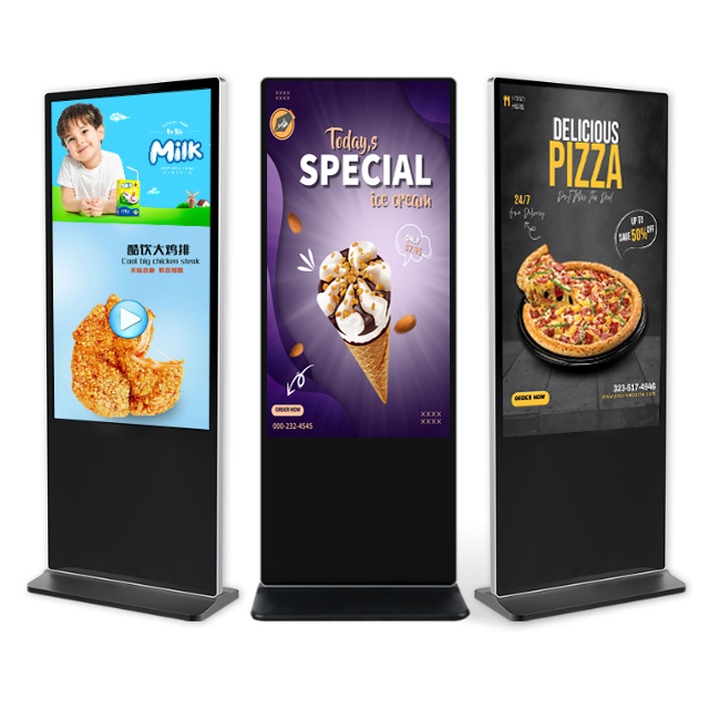 4K 32/43/49/55/65/75 Inch Stands Indoor Advertising LCD Screen Digital Signage Display with Touch Optional