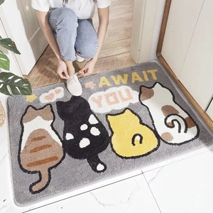 Alfombras personalizadas <span class=keywords><strong>de</strong></span> fábrica al por mayor <span class=keywords><strong>de</strong></span> 60x40cm, alfombras modernas <span class=keywords><strong>de</strong></span> poliéster con diseño floral, tapetes suaves. - Product Image 5