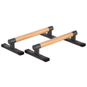 Barras Paralelas de Madera y Barra de Flexiones con Agarres Gruesos de Haya, Equipo de Fitness Antideslizante para Entrenamiento de Fuerza y Posiciones de Manos - Product Image 3
