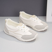 Chaussures de marche respirantes en cuir pleine fleur à lacets, bout rond, semelle en caoutchouc, chaussures décontractées pour l'extérieur et le campus