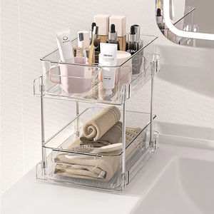 Meilleures ventes : Lot de 2 organiseurs transparents à tiroirs extractibles <span class=keywords><strong>sous</strong></span> évier avec rail pour garde-manger - Product Image 4