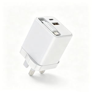 Multi function charger 40W 65W GaN AC Wall Mounted Travel Charger with USB A USB C PD ports and EU US US <b>UK</b> <b>plugs</b> - Product Image 3