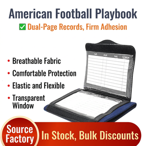 Libreta de Estrategias de Fútbol Americano de Doble Página con Ventana Transparente, Tela Transpirable, Organizador de Estrategias para Entrenador - Product Image 4