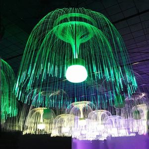 Hot Sale Decorative <strong>Lamps</strong> Fiber Optic Chandelier with <strong>Jellyfish</strong> Shape Fibre Optic <strong>Lamp</strong> - Product Image 3