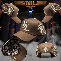 Casquettes de baseball Oxford 5 panneaux en velours éponge noir cristal personnalisées OEM, ajustables, style A-Frame, croix Anubis, Rebel Hats