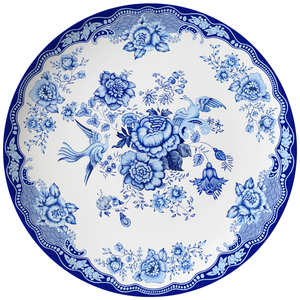 Assiettes de mariage en céramique <span class=keywords><strong>Assiette</strong></span> à dîner d'événement à fleurs bleues <span class=keywords><strong>et</strong></span> blanches Ensemble d'assiettes de présentation en porcelaine d'os - Product Image 2