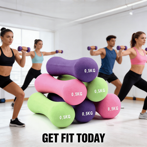 Ensemble d'haltères en fonte recouvertes de néoprène de qualité supérieure 1/2/3/4/5 kg pour la musculation à domicile - Product Image 6