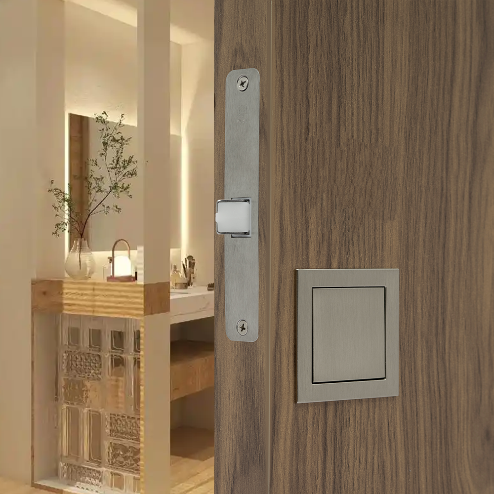 Ironmongery World Solid Wood Recessed / Flush Sliding Door Handle - Inset Lay On Style