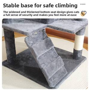 Tour <span class=keywords><strong>d</strong></span>'escalade pour chat avec 2 niches fermées, perchoir panoramique et griffoir <span class=keywords><strong>en</strong></span> sisal pour chats de grande taille, mobilier <span class=keywords><strong>d</strong></span>'intérieur - Product Image 3