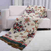 Haute qualité Double face bohême Tatami tapis Vintage Style National voyage loisirs couverture tissé Techniques solide rayé