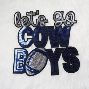 High Quality Custom Fabric Iron-On Sequin Bow Patches Embroidered Patch Decorations Clothes Accessories - Product Image 3