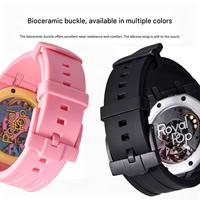 Upro Biokeramik-Gehäuse & Silikon-Uhrenarmband für Ap-swatch Royal Pop Modifikations-Set Luxus-Uhrenarmband Zubehör