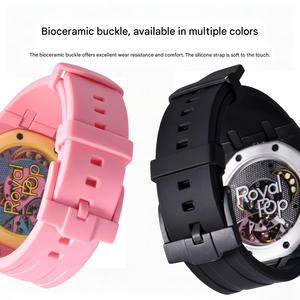 Upro Bioceramic <b>Case</b> & Buckle Silicone <b>Watch</b> Strap for Ap -swatch Royal Pop Modification Kit Luxury <b>Watch</b> Band Accessories - Product Image 2