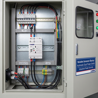 Panneau de commutation de transfert automatique Générateur 4P Contrôleur ATS 40A/50A/60A/30A/20A/16A Courants de sortie 380V 63A/100A 220V DC-DC