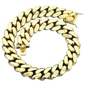 크로스보더 플레인 쿠반링크 구리 목걸이 남성용 다용도 프리미엄 힙합 주얼리 인기 트렌디 액세서리 선물 - Product Image 2