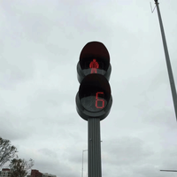 Écran de rue rond rouge et vert dispositif de changement de chemin de fer solaire portable xsle 120mm pour enfants feux de signalisation led