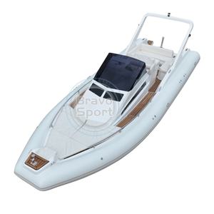 高性能960cm RIBインフレータブルボート 高級グラスファイバーハルヨットボート ハイパロン/オルカチューブ ファミリーエンターテイメント用 - Product Image 2