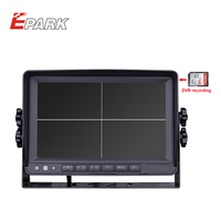 Epark-Monitor de coche con imagen cuádruple de 7 pulgadas, sistema de visión trasera DVR incorporado, pantalla LCD TFT para camión, Tractor y autobús