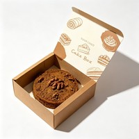 Boîte à donuts en carton alimentaire personnalisée avec impression couleur intégrale en matériaux écologiques pour l'emballage de gâteaux de boulangerie