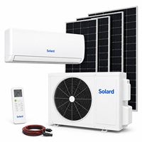 Climatiseur mural hybride solaire AC/DC 36000 BTU, refroidissement et chauffage, 80-380V AC 110-240V, double compresseur rotatif R32, usage domestique
