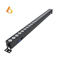 Projecteur mural LED professionnel 24x12W DMX RGBW en alliage d'aluminium, lumière linéaire LED pour lavage mural