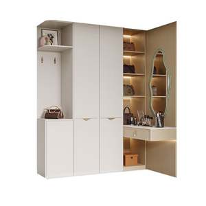 Ensemble de placard contemporain Santopova avec zone de maquillage intégrée, rangement multifonctionnel, organisateur de maison - Product Image 4