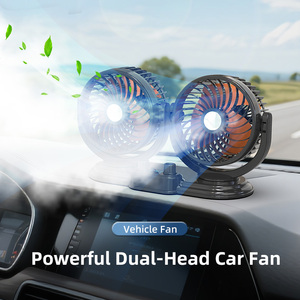 <b>Fan</b> 24v <b>Fan</b> for Truck Dual <b>Heads</b> Car <b>Fan</b> 12V Car Circulation Cooling Accessories Vehicle Automotive USB F621 CE 5 Inch - Product Image 5