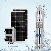 Système de pompe à eau solaire submersible 109M pour forage, irrigation agricole, puits profond, moteur sans balais, acier inoxydable