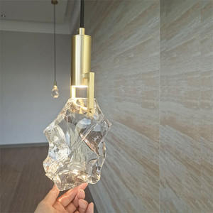 Lustre LED en cristal d'aluminium de style nordique, hauteur réglable, intensité variable, protection des yeux, minimaliste, luxueux, pour chevet, bar, milieu de gamme - Product Image 6