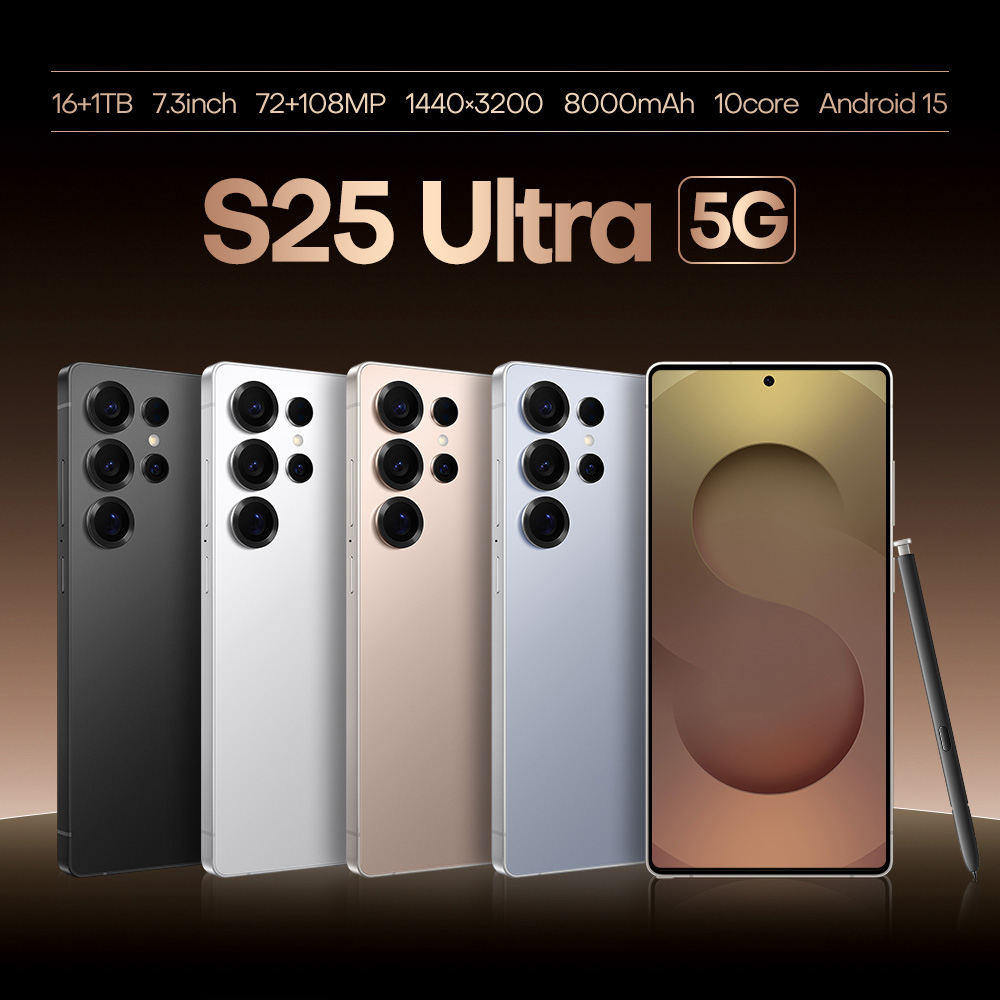 Téléphone S25 Ultra Max 5G – 16Go De RAM, 1To De Stockage | Écran
