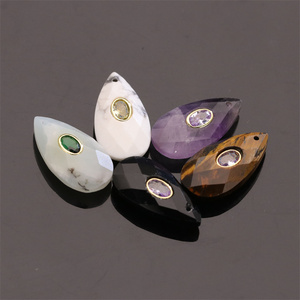 <span class=keywords><strong>Ciondolo</strong></span> in Pietra <span class=keywords><strong>Naturale</strong></span> a Goccia in Quarzo Rosa, <span class=keywords><strong>Ametista</strong></span>, Agata, Lapislazzuli e Cristallo per Creazione di Gioielli Fai da Te, Collane e Orecchini - Product Image 5