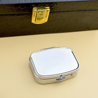Boîte à bijoux portable en métal à 3 compartiments, style moderne et minimaliste, avec séparateurs, mini-boîte artisanale avec couvercle, logos personnalisables, pour usage domestique