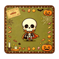 Tapis de Mahjong Américain Portable, Imperméable, Antidérapant avec Dos en Caoutchouc, Protection de Table, Motif Halloween, pour Soirées de Jeu en Famille en Intérieur