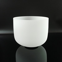 Bol chantant classique en cristal de Quartz givré à pas parfait de 528 Hz pour pur et paisible