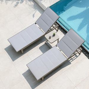 Chaise longue en rotin pour l'extérieur <span class=keywords><strong>Piscine</strong></span> extérieure Lit en rotin <span class=keywords><strong>Terrasse</strong></span> Villa Cour Loisirs Lit de plage en alliage d'aluminium - Product Image 3