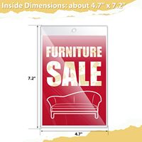HaoRan – Supports d'étiquettes en plastique transparent pour meubles, en vrac, pochettes pour cartes 4x6 pouces, porte-étiquettes en PVC pour entrepôt de meubles
