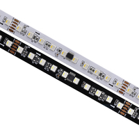 Bande LED RGBW IC 4040 à puce 100D 24V USB adressable et programmable 12mm IP65 pour aménagement paysager commercial, télécommande/Wi-Fi, CRI 90 élevé