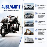 Moteur diesel refroidi par eau ISUZUS 4JB1 4JB1T, 4 cylindres, structure durable, économie de carburant, pour véhicule utilitaire de transport
