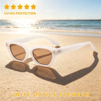 Lunettes de soleil œil-de-chat rétro pour femmes, nouvelle collection, tendance, style vintage, protection UV, petite taille, personnalisables avec logo, faible MOQ