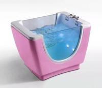 Baignoire bébé autoportante moderne en acrylique avec massage à bulles d'air et hydromassage pour usage hôtelier