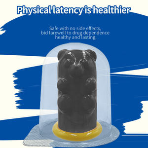 Anpassbare Kondome Schwarzbär-Kondom für Tiere Verlängerung Gerippte Genoppte Penishüllen zur Unterstützung der Penisvergrößerung - Product Image 6