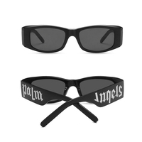Lunettes de Soleil Carrées Rectangle Mode « Lucky » Personnalisées pour Femmes et Hommes, Teintes Y2K Steampunk
