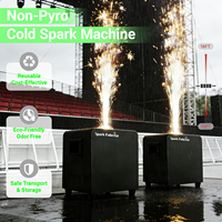 Machine à étincelles froides Spark Tide SF-X5, étanche IP55, portée 3-5 mètres, en acier inoxydable, pour fêtes et mariages en extérieur par temps de pluie