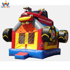 Château gonflable combiné Monster Truck commercial en PVC, voiture de course, maison de rebond, installation facile, capacité de 5 à 10 personnes pour parc d'aventure - Product Image 5