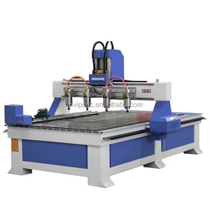 Multi-head 4-spindle CNC router machine 4-axis wood carving cutting engraving machine with rotation axis