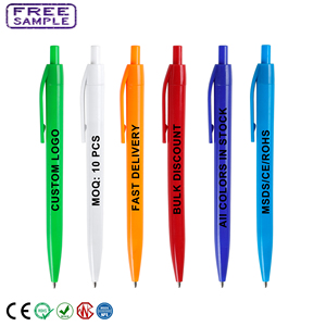 Wholesale High Quality Cheap Plastic Ballpoint <b>Pen</b> with Customized Logo1.0mm Writing Width for Office School and Promotion - Product Image 1