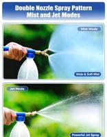 Pulvérisateur de jardin à double tête, à bec extensible et réglable, adapté à l'arrosage du jardin, au contrôle des parasites et à la fertilisation