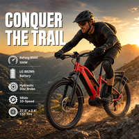 Vélo électrique tout-terrain intelligent à cadre en alliage d'aluminium, frein à disque hydraulique LG 882Wh, écran intelligent, très demandé