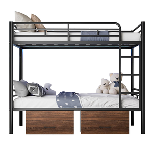 <span class=keywords><strong>Cama</strong></span> Litera Doble de Metal Ajustable de Diseño Moderno, <span class=keywords><strong>Cama</strong></span> <span class=keywords><strong>Alta</strong></span> de Acero para Adultos, Hogar, Escuela, Hotel, Tamaño Doble - Product Image 1